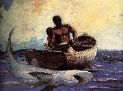 Winslow Homer Shark oil on canvas